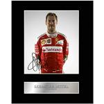 Foto firmada de Sebastian Vettel Ferrari #01 con imagen de regalo autografiada