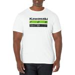 Fox Racing Camiseta Premium Kawasaki Stripes, Color Blanco, Large para Hombre
