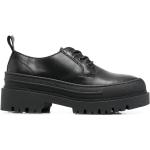 Zapatos negros de goma con puntera redonda rebajados con tacón cuadrado con cordones formales Tommy Hilfiger Sport talla 39 para mujer 