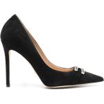 Zapatos negros de piel de tacón con tacón más de 9cm con logo Elisabetta Franchi talla 38,5 para mujer 