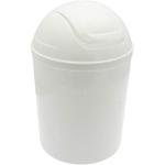 FRANDIS 356005 - Papelera con Tapa en Forma de cúpula, 19 cm, Color: Blanco