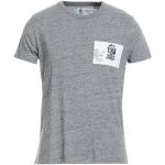 Camisetas grises de algodón de manga corta manga corta con cuello redondo con logo FRANKLIN & MARSHALL talla XS para hombre 