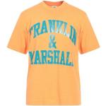 Camisetas naranja de algodón de manga corta tallas grandes manga corta con cuello redondo de punto FRANKLIN & MARSHALL talla XS para hombre 