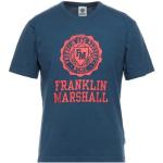 Camisetas azules de algodón de manga corta manga corta con cuello redondo con logo FRANKLIN & MARSHALL talla L para hombre 