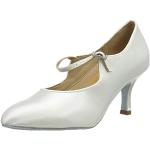 Zapatos blancos de satén de baile latino talla 34,5 para mujer 