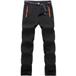 Pantalones negros de poliester de senderismo de verano tallas grandes impermeables con cinturón talla M para hombre 