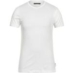 Camisetas blancas de algodón de manga corta manga corta con cuello redondo con logo FRENCH CONNECTION talla S para hombre 