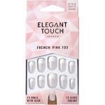 FRENCH pink nails with glue square #103-M