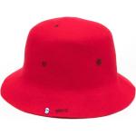 Sombreros rojos de fieltro rebajados con logo Super Duper talla L para mujer 