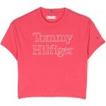 Camisetas rosas de poliester de algodón  rebajadas con logo Tommy Hilfiger Sport talla XXL para mujer 