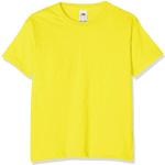 Fruit of the Loom Value T, Camiseta Niño, amarillo, 7-8 años