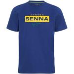 Fuel For Fans Ayrton Senna Fanwear Logo Camiseta para hombre - Azul marino/verde/amarillo, marino, Medium