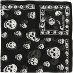 Pañuelos Estampados negros de seda Alexander McQueen con motivo de calavera Talla Única para mujer 