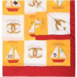 Pañuelos Estampados amarillos de algodón marineros con logo chanel Talla Única para mujer 