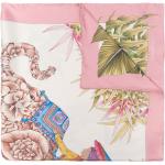 Pañuelos Estampados rosas de seda con logo Ferragamo Talla Única para mujer 