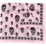 Pañuelos Estampados rosas de seda con logo Alexander McQueen Talla Única para hombre 