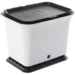 Full Circle Fresh Air Odor-Free Kitchen Bin, Black and White Cubo de Basura para Compost, sin Olor, Color Blanco y Negro