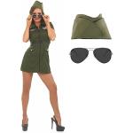 Disfraces verdes de cosplay tallas grandes militares talla XL para mujer 