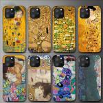Funda de teléfono Gustav Klimt Art para Iphone 11 12 Mini 13 14 Pro Xs Max X 8 7 6s Plus 5 Se Xr Shell