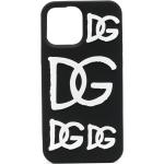 Fundas negras de silicona para iPhone 13 con logo Dolce & Gabbana para hombre 