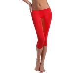 Pantalones piratas rojos de piel rebajados de verano talla XL para mujer 