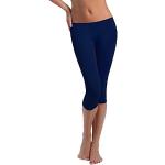 Pantalones piratas azul marino de piel rebajados de verano talla XL para mujer 