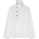 Blusas blancas de algodón de manga larga rebajadas manga larga Jil Sander asimétrico talla XS para mujer 