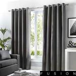 Persianas & cortinas grises de poliester con forro contemporáneo 