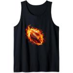 Fútbol de meteorito fresco en llamas y fuego para el deporte ardiente Camiseta sin Mangas