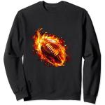 Fútbol de meteorito fresco en llamas y fuego para el deporte ardiente Sudadera