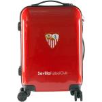 Maletas rojas de policarbonato de mano Sevilla FC de 40l con cierre 
