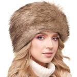 Futrzane Gorro Ruso para Mujer - Gorros Invierno - Sombrero de Pelo Sintético (S, Lobo)