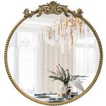 Espejos dorados de metal de baño con marco barrocos 50 cm de diámetro 