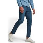 Jeans azules de denim de corte recto ancho W27 G-Star 3301 raw para hombre 