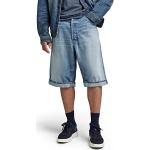 Shorts azules de denim G-Star Raw desteñido para hombre 