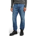 Jeans azules de corte recto rebajados ancho W32 G-Star Raw desteñido para hombre 