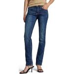 Jeans azules de corte recto rebajados ancho W27 G-Star Midge raw para mujer 