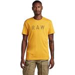 Camisetas amarillas de manga corta rebajadas manga corta con cuello redondo G-Star Raw talla L para hombre 
