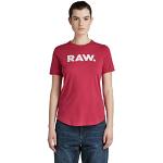 Camisetas rojas de manga corta manga corta con cuello redondo G-Star Raw talla XS para mujer 