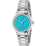 Relojes azules de vidrio Gucci G-Timeless para mujer 