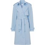 Gabardinas azules de algodón rebajadas manga larga impermeables, cortaviento Burberry talla XL para mujer 