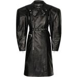 Abrigos negros de cuero de piel  rebajados tallas grandes manga larga Dolce & Gabbana talla L para hombre 
