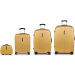 Set de maletas amarillas rebajadas con cierre Gabol Paradise en pack de 4 piezas 