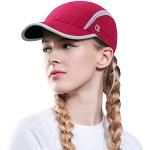 Gorras rojas de running talla 60 transpirables para mujer 