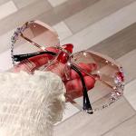 Gafas moradas de plástico de sol vintage para mujer 