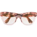 Gafas rosas de acetato de sol con logo Tom Ford para mujer 