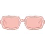 Gafas rosas de acetato de sol con logo Miu Miu para mujer 