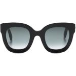 Gafas polarizadas negras de acetato tallas grandes con logo Gucci para mujer 
