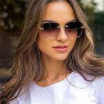 Gafas de plástico de sol tallas grandes vintage talla XL para mujer 