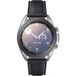Smartwatches plateado de cuero con correa de piel SAMSUNG Galaxy Watch3 para hombre 